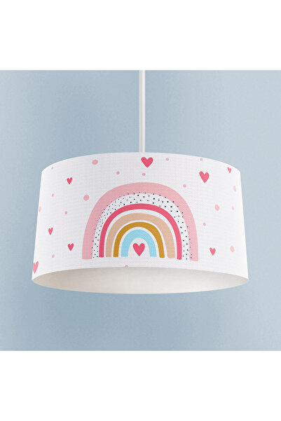 MASAL ODAM BEBEK VE ÇOCUK ODASI Gökkuşağı ve Kalp Desenli Avize