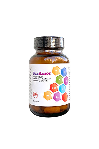 BarAmor قرص مضغ مكمل غذائي يحتوي على فيتامينات متعددة ومعادن متعددة (30 يومًا)