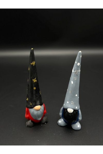 Mirabella Gift Σετ 2 Πρωτοχρονιάτικο Διακόσμηση Gnome, Mini βελούδινο χριστουγεννιάτικο στολίδι σε στυλ νορδικού νάνου