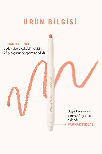 Romand Doğal Dudak Rengi Veren Mat Dudak Kalemi - Lip Mate Pencil -02 Dovey Pink