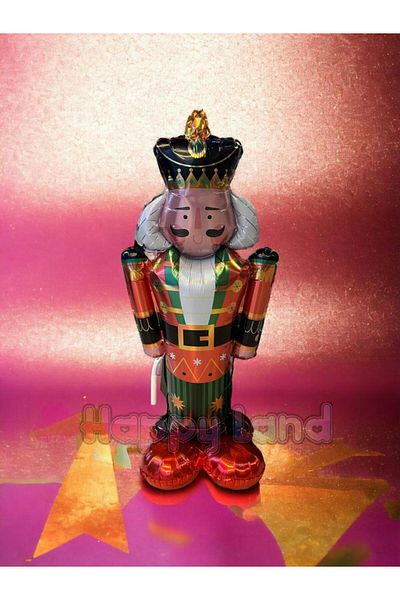 Happyland New Year's Nutcracker Foil Balloon Large New Year's Balloon New Year Balloon 120 Cm 3d