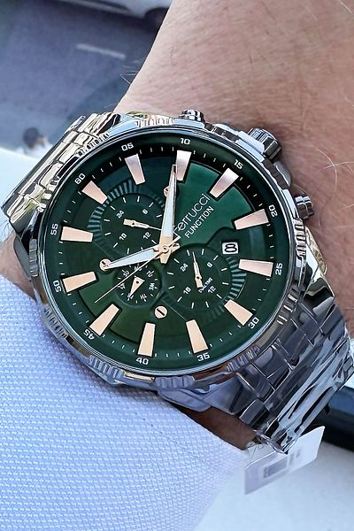 Ferrucci Function Men's Wristwatch 3 Atm Waterproof Smoked Color Steel Strap + Bracelet FRE2039C3