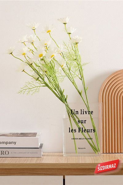 Gri Grafik Design Workshop Transparent Book Vase - French Printed