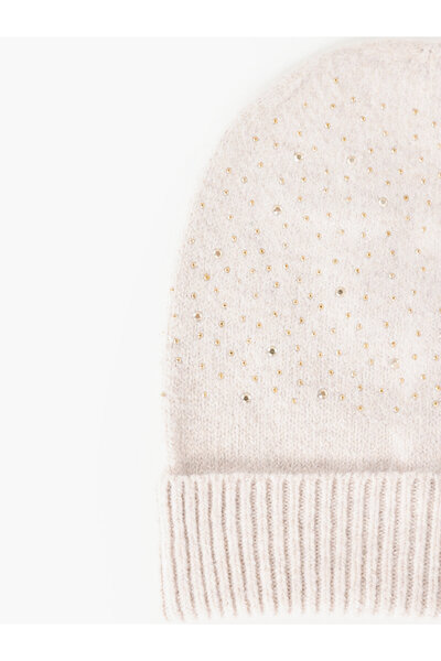 Colin's Beige Regular Fit Women's Beret - Stone Detailed