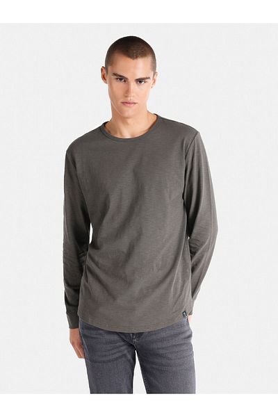 Colin's Green Men's Long Sleeve Crew Neck Regular Fit T-Shirt