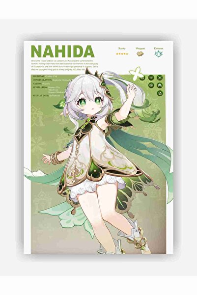 fırsatlar diyarı Genshin Impact Nahida Gaming Anime Duvar Posteri - Kalın Kağ...