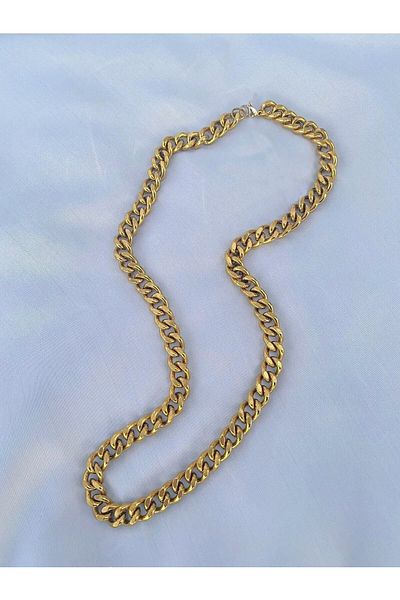 The Collection Thick Cuban Men's Steel Necklace Chain 7mm