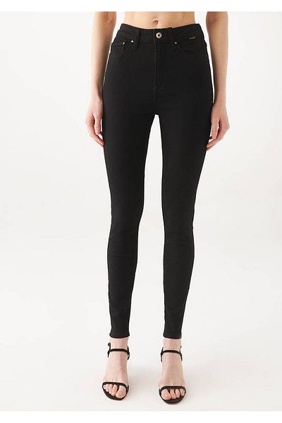 ButikDina Melita Fadeless Black Fadeless Skinny Jeans, Comfortable Denim Trousers Show Thin