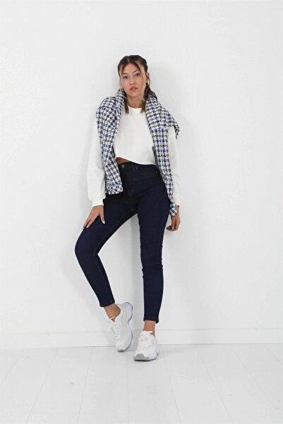 ButikDina Сині джинси-скінні з високою талією