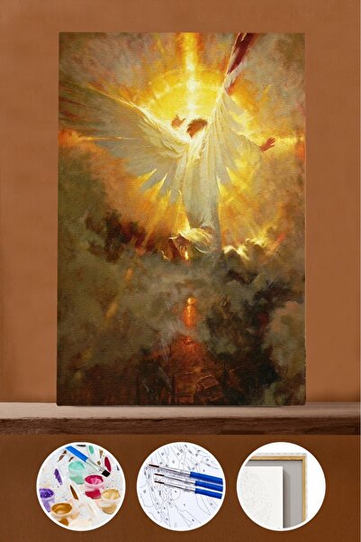 kendinyaphobi Sayılarla Boyama Seti Çerçeveli Kasnaklı Huzura Eriş 40 x 50 cm