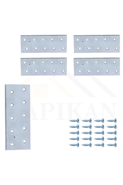 4 Pcs. Flat Miter Connecting Iron 40x100mm - Furniture Cabinet Fixing Corner Joint Mounting Apparatus