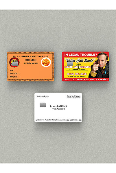 Namgo 3'lü Best Seller Kartvizit Set Kredi Kartı & Akbil Sticker Kaplama