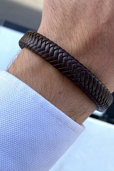 TAKIPORT Luxury Leather Men's Bracelet