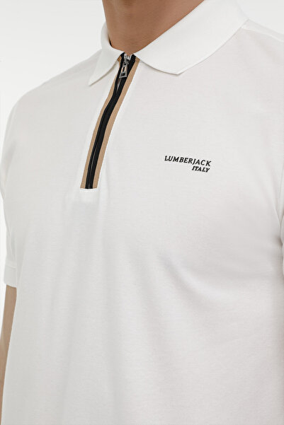 lumberjack ML FRANKY 12BA-111 3PR Ekru Erkek Kısa Kol T-Shirt