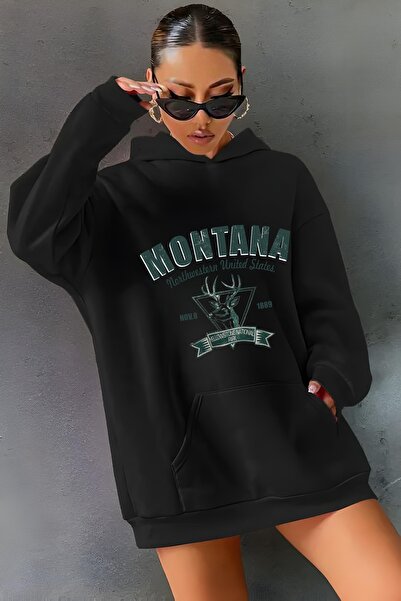 Garalio سويت شيرت بغطاء رأس وطبعة مونتانا