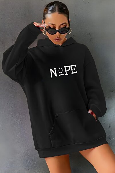 Garalio NOPE سترة مقنعين مطبوعة