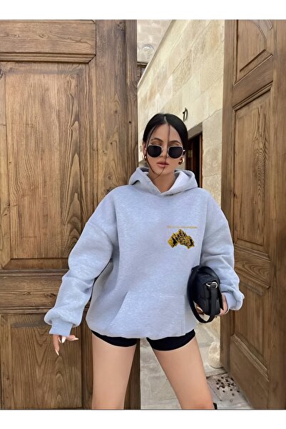 Garalio سترة بغطاء رأس مطبوعة على الجبال