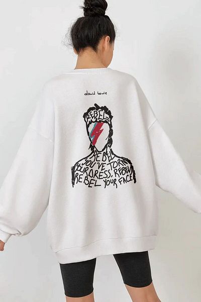 BENROMA Φούτερ unisex oversize με στάμπα FACE
