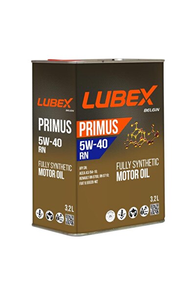 Lubex Primus Rn 5w-40 3.2 Lt Tam Sentetik Motor Yağı
