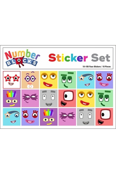 Pass Pano Number Blocks Matematik Eğitici Birim Küp Snapcubes Kafa Sticker /1...