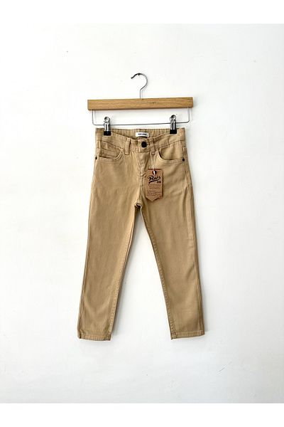 rois kids CHILDREN'S LYCRAL BEIGE TROUSERS