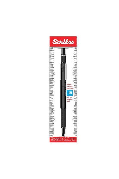 Scrikss Graph-x Metal Tip Pen 0.7 Mm Matte Black