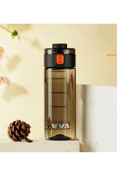 Vagonlife TKK 450ml Carrying Handle, Lockable Lid, Measuring Scale, Comfortable Drinking Tritan Sports Water Bottle