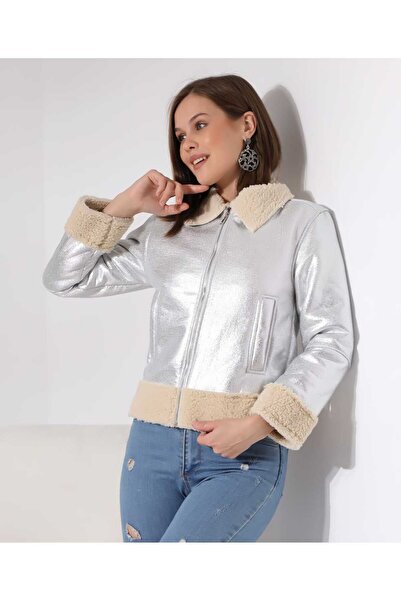 YSN KÜRKLÜ PARLAK KISA MONT