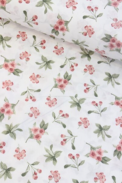 CAMELIA Somon Tomurcuk Nevresimlik Poplin Kumaş