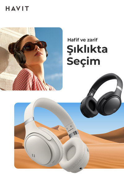 Havit H630BT PRO ANC Kulak Üstü Katlanabilir Bluetooth Kulaklık - 50 Saat Batarya Çift Cihaz Desteği
