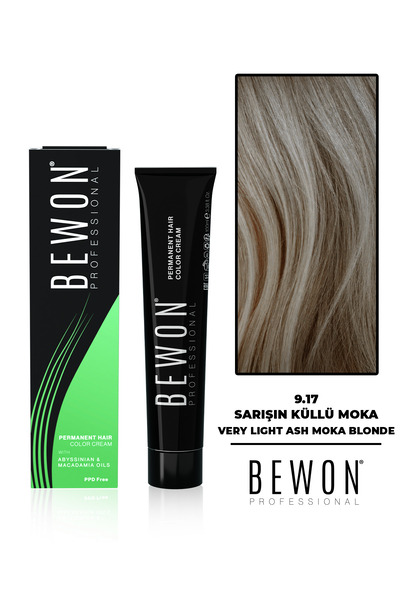 BEWON Saç Boyası - Sarışın Küllü Moka 9.17