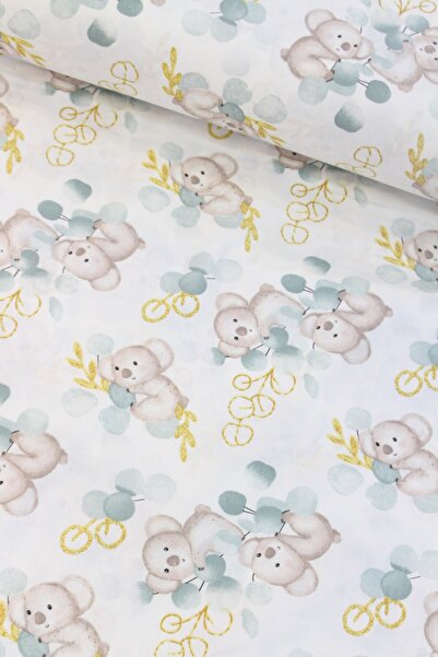 CAMELIA Koala Mint Balon Nevresimlik Poplin Kumaş