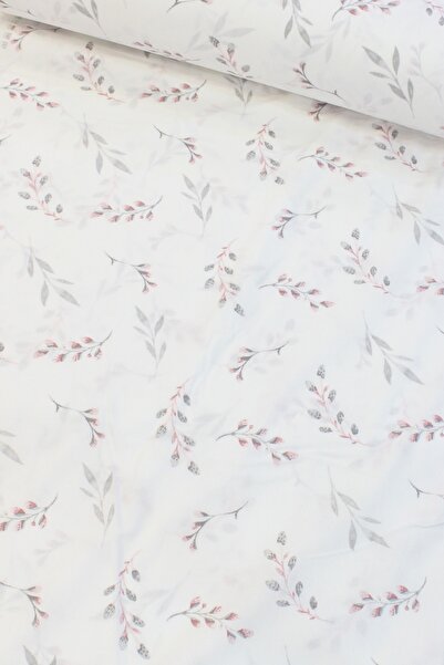 Tekin's Home Soft Pembe Yaprak Nevresimlik Poplin Kumaş