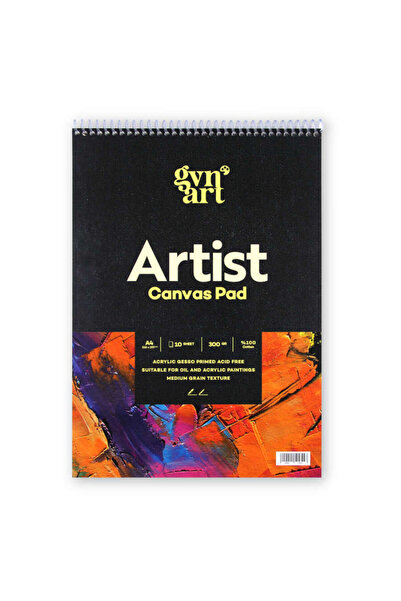 GVN ART Profesyonel Artist Canvas Pad Tuval Defter 300 G A4 10 Yaprak