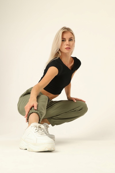 Owut Collection Γυναικεία Χακί Loose Cut Jogger Sweatpants