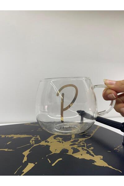 B.A.Y.NUVOLA Costa Letter 400 ml Özel Harfli Cam Kupa