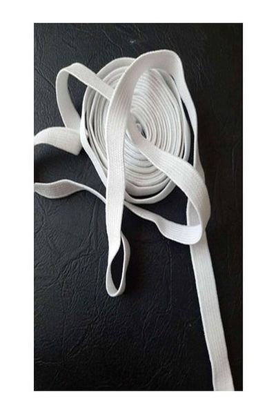 mrtbilisim Rubber Hard Soft Laundry Johns Skirt Waist Leg Baby Rubber Flat Soft 1 Cm White 15 Meters From Stock