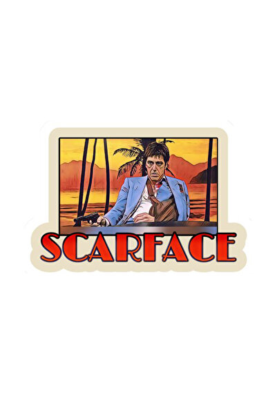 MegaSticker ملصق سكارفيس موتور، خوذة، كمبيوتر محمول، ملصق سيارة 15x10 سم