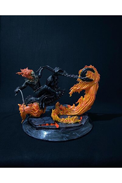 TuransoyCraft Marvel Ghost Rider Johnny Blaze Obje Hayalet Sürücü Figür 25CM ...