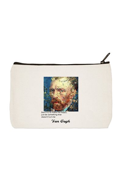 designedfy Van Gogh Aesthetic 2 Printed υφασμάτινη τσάντα μακιγιάζ, θήκη για στυλό, τσάντα