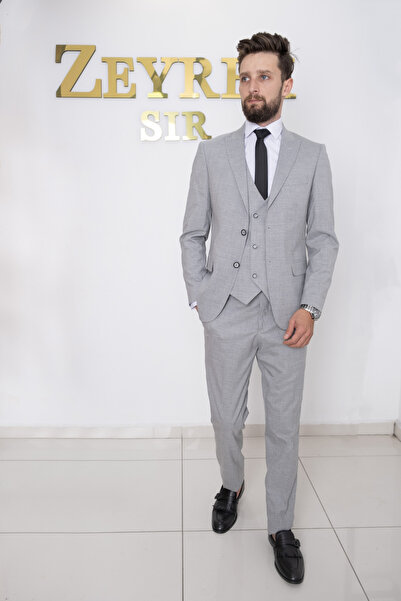 Zeyrek SIR Slim Fit Takım Elbise- Açık Gri