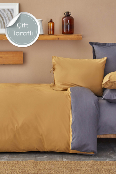 Karaca Home Home Hardal Çift Taraflı Tek Kişilik Nevresim Takımı PP