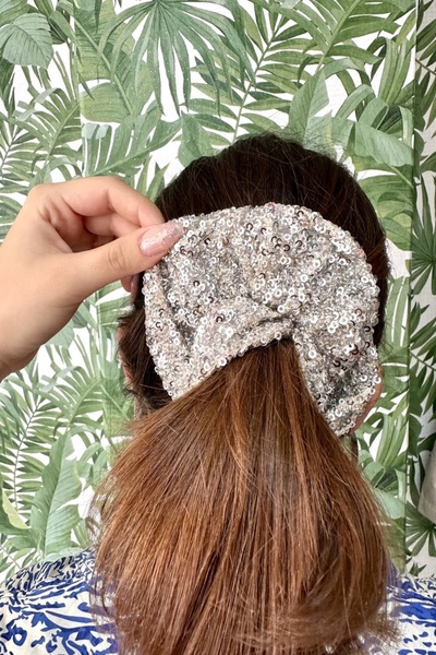 alsaccessories Țesătură cu paiete de culoare aurie Cataramă Simit de dimensiu...