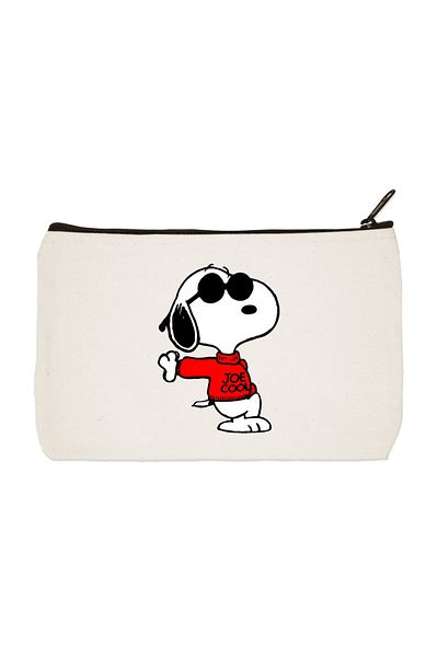 designedfy Snoopy Printed υφασμάτινη τσάντα μακιγιάζ, θήκη για στυλό, τσάντα χειρός