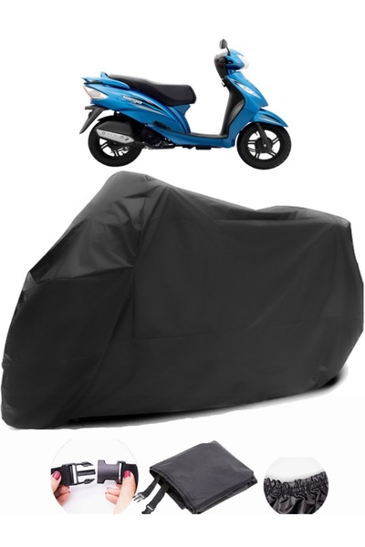 AutoEN TVS Wego Black Waterproof Motorcycle Fabric