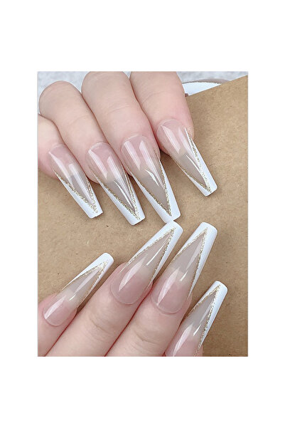 Nail Master 24'lü Desenli Balerin Takma Tırnak Seti Zararsız Yapıştırıcılı