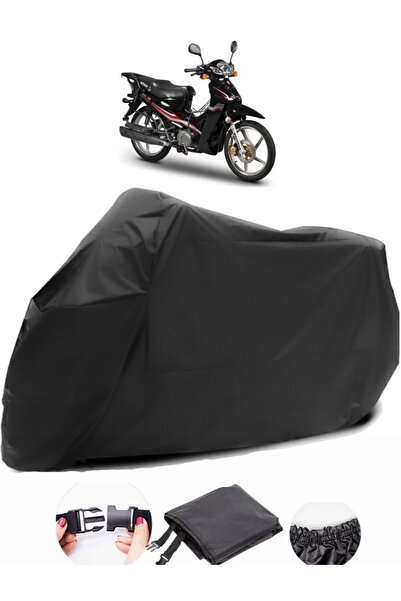 AutoEN Motoran Torro LX 100 قماش مشمع أسود للدراجات النارية مقاوم للماء