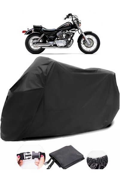 AutoEN Yamaha Virago XV 535 Black Motorcycle Tarpaulin Waterproof Durable Fabric