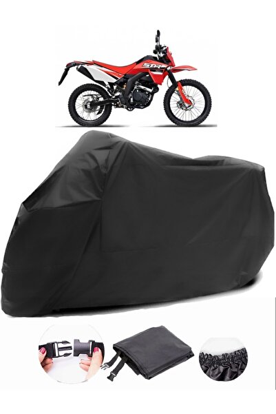 AutoEN Kuba STR 250 قماش مشمع أسود للدراجات النارية مقاوم للماء