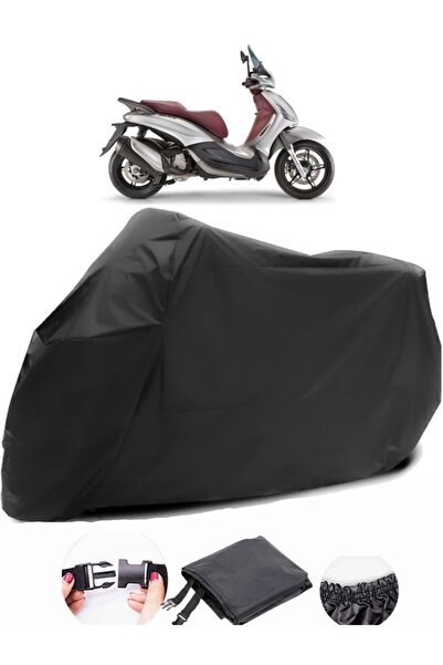 AutoEN بياجيو بيفرلي سبورت تورينج 350 أي قماش مشمع أسود للدراجات النارية مقاوم للماء